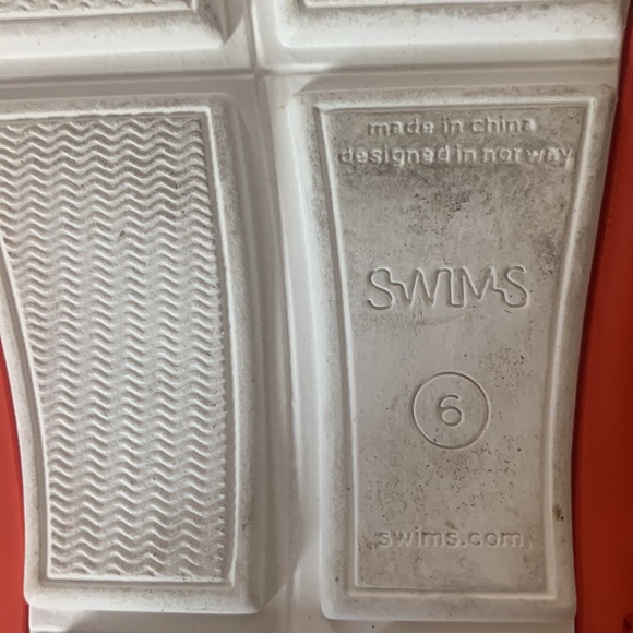 Swims Orange Red Braided Lace Loafer Slip On - Size 6 - Picture 7 of 8